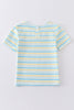 Easter stripe french knot bunny boy top