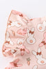 Pink easter bunny print ruffle girl bubble