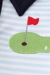 Stripe golf embroidery boy top
