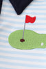 Stripe golf embroidery boy top