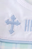 Blue easter plaid he is risen embroidery boy top