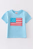 Patriotic flag applique boy top