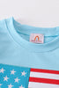 Patriotic flag applique boy top