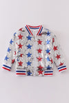 Patriotic star sequins girl coat