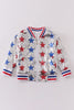 Patriotic star sequins girl coat