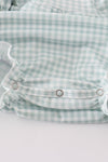 Green gingham girl ruffle bubble