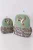 Green camouflage duck applique boy schoolbag