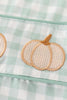 Green gingham pumpkin embroidery boy jonjon