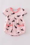 Pink bat print girl bubble