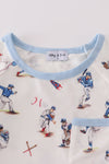 Baseball print boy pajamas set