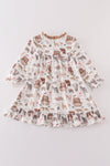 Noah's Ark animal print girl pajama gown