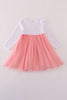 Pink princess embroidery tutu dress