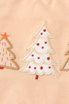 Khaki christmas tree applique boy set