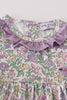 Purple floral print ruffle bloomer set