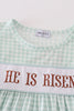 Easter he is risen embroidery girl dress