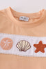 Khaki shells starfish french knot boy set