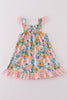 Citrus Bloom print girl dress