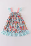 Garden blossom print girl dress