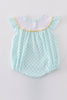 Mint lemon embroidery girl bubble