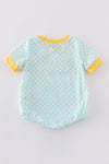 Mint lemon embroidery boy bubble