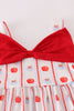 Red apple bow bloomer set