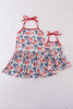 Bow print mom&me top