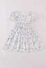 Blue seashell bow mom&me dress