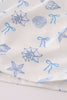 Blue seashell bow mom&me dress