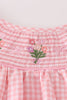 Pink floral smocked bloomer set
