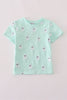Green ghost embroidery top