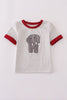 Alabama polka dot elephant french knot stripe top