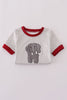 Alabama polka dot elephant french knot stripe top