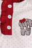 Alabama polka dot elephant french knot ruffle pants set