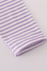 Purple LSU embroidery stripe top