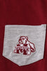 Maroon Mississippi embroidery top