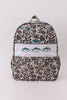 Camouflage fish embroidery canvas backpack