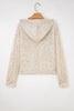 Jet Stream Sequin Hooded Long Sleeve Top