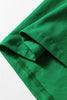 Bright Green Varsity Striped Accent Contrast Crew Neck Long Sleeve T Shirt