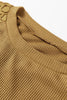 Chestnut Lace Long Sleeve Textured Pullover