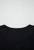 Black Plus Size Solid Color Bow Tie Peplum Tank Top
