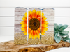 Sunflower Glitter Stainless Steel Tumbler