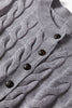 High Cable Knit Cardigan Sweater