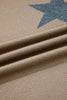Khaki Retro Star Print Loose Long Sleeve Drawstring Wide Leg 2pcs Lounge Set