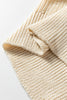 Jet Stream Mixed Texture Knit Flower Embroidered Detail Casual Sweater