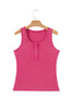 Blue Vintage Distressed Ribbed Mineral Wash Tank Top