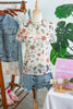 White LOVE WILD DREAMER Western Print Sheer Mesh Top