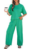 Sky Blue Drop Shoulder Boxy Tee and Barrel Pants Set