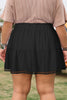 Parchment Plus Size Frilled Elastic Waist Lace Trim Boho Ruffled Shorts