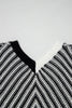 Black Contrast Chevron Knit V Neck Sweater Vest