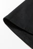 Black Contrast Piping Crewneck Pullover Mini Skirt Set